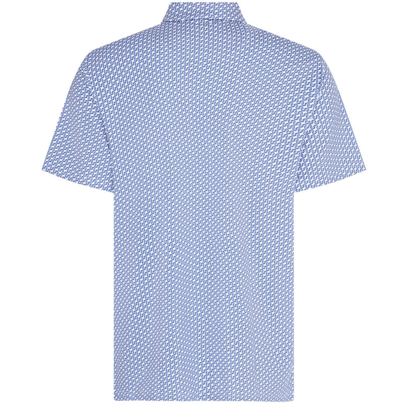Original Penguin All Over Heritage Geo Print Polo Shirt - Amparo Blue