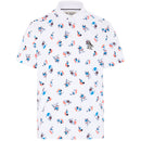 Original Penguin All Over Memphis Print Polo Shirt - Bright White