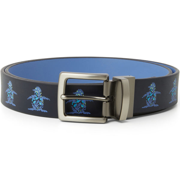 Original Penguin Floral Pete Print Belt - Colony Blue