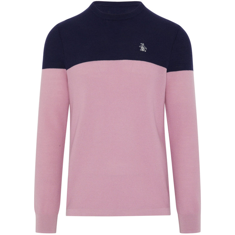 Original Penguin Heritage Colour Block Sweater - Gelato Pink