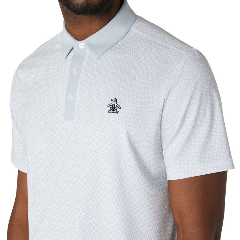 Original Penguin Original Micro Floral Polo Shirt - Bright White