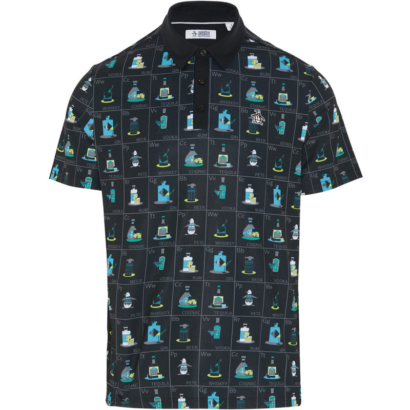 Original Penguin Pete's Flash Cards Polo Shirt - Caviar