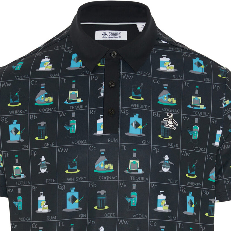 Original Penguin Pete's Flash Cards Polo Shirt - Caviar