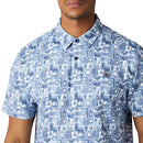 Original Penguin Pete's Game Grid Print Polo Shirt - Black Iris