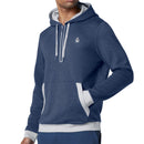 Original Penguin 1/4 Zip Colour Block Hoodie - Black Iris Bijou Heather