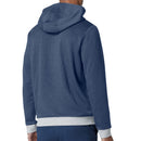 Original Penguin 1/4 Zip Colour Block Hoodie - Black Iris Bijou Heather