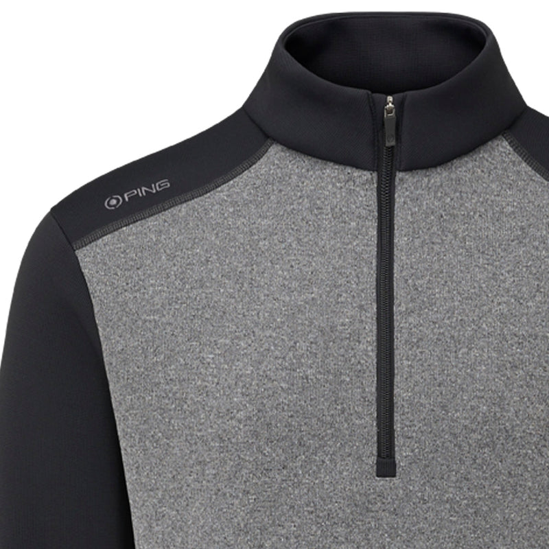 Ping Ramsey 1/2 Zip Pullover - Black Marl/Black