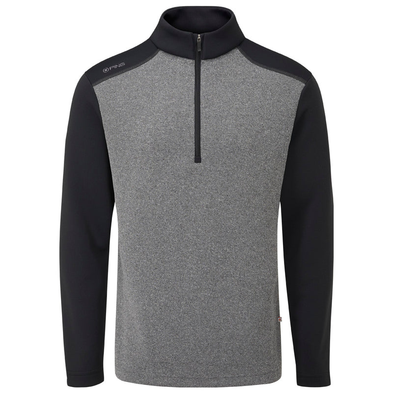 Ping Ramsey 1/2 Zip Pullover - Black Marl/Black