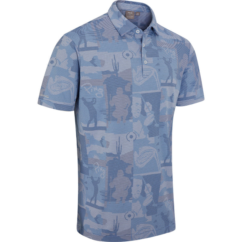 Ping Legacy Polo Shirt - Cornflower Blue Multi