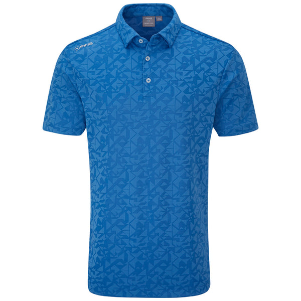 Ping Geo-Camo Polo Shirt - Tidal Blue
