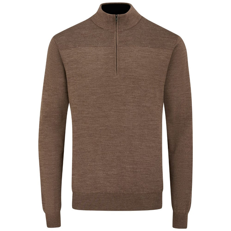 Ping Dorset 1/4 Zip Pullover - Coffee Marl