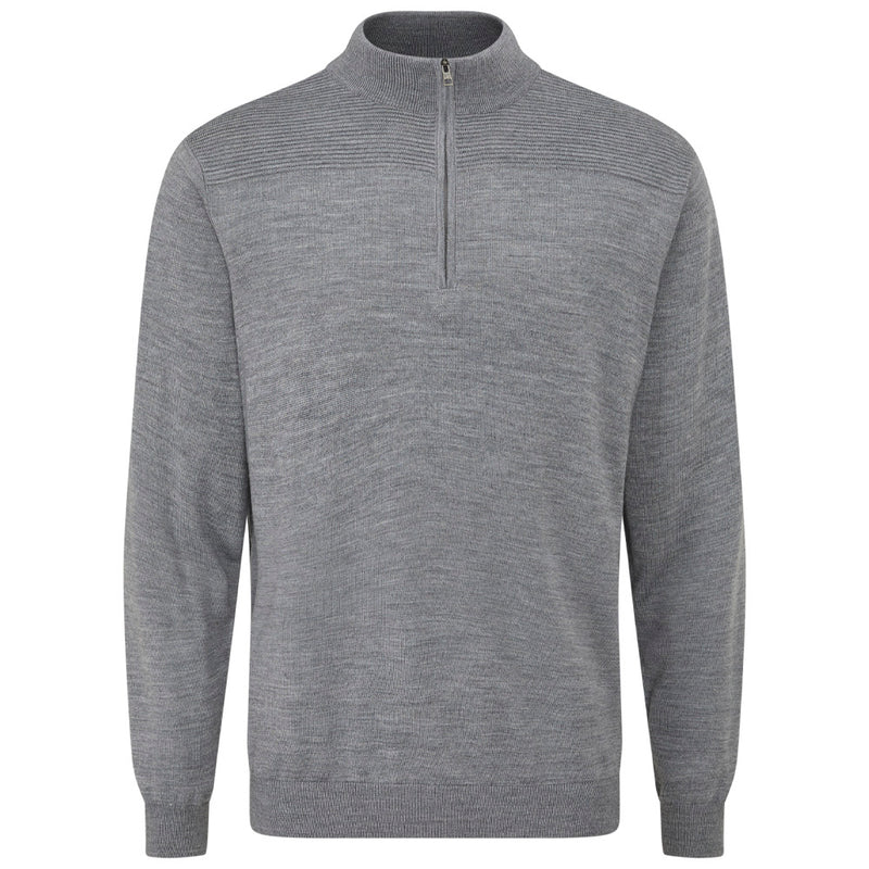 Ping Dorset 1/4 Zip Pullover - French Grey Marl