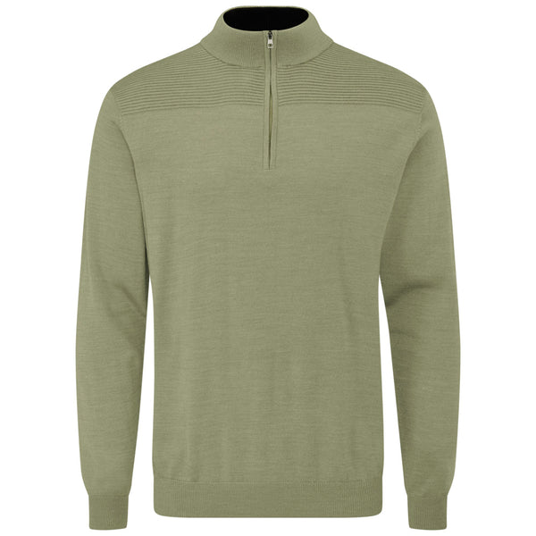 Ping Dorset 1/4 Zip Pullover - Lichen Marl