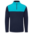 Ping Kinver 1/4 Zip Pullover - Navy/Turquoise