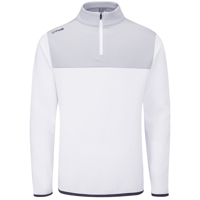 Ping Kinver 1/4 Zip Pullover - White/Pearl Grey