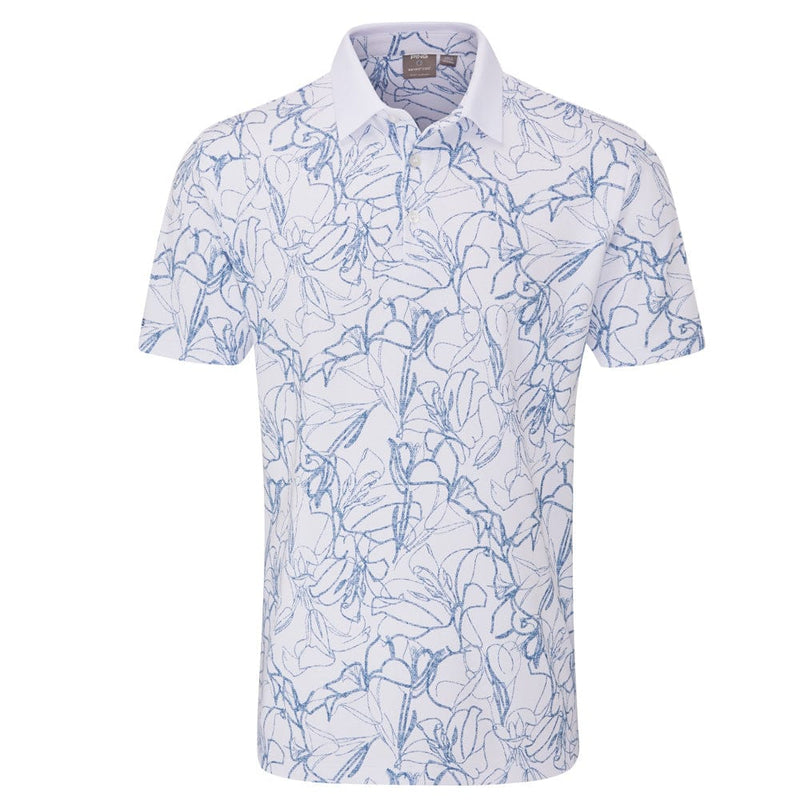 Ping Orlando Polo Shirt - White/Stellar