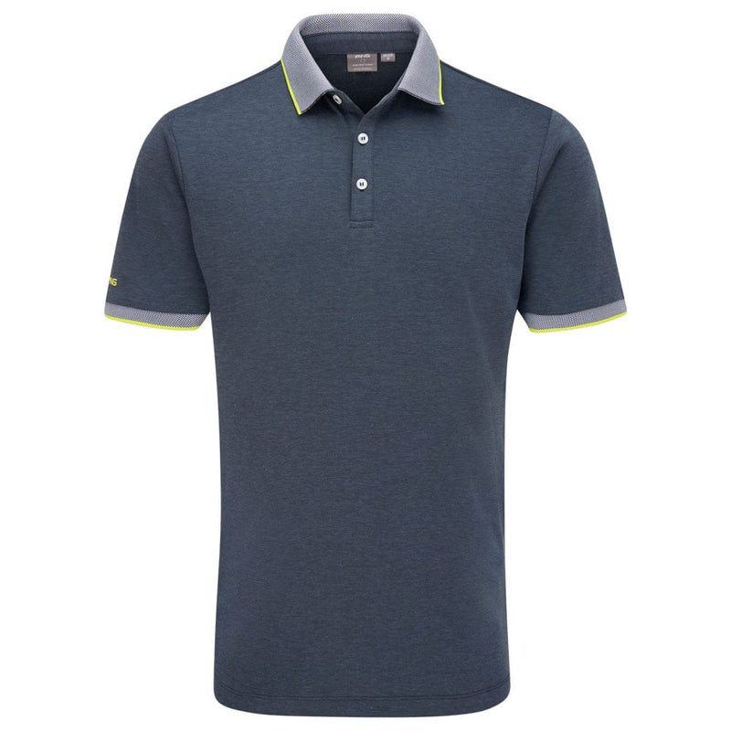 Ping Gideon Polo Shirt - Light Navy Marl