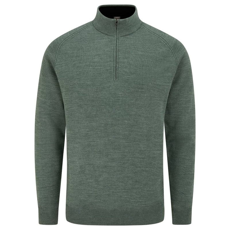 Ping Hugh 1/4 Zip Sweater - Laurel Marl