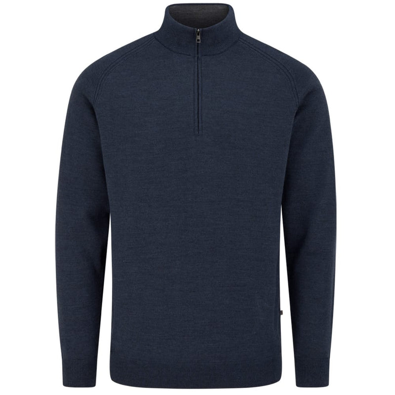Ping Hugh 1/4 Zip Sweater - Navy Marl