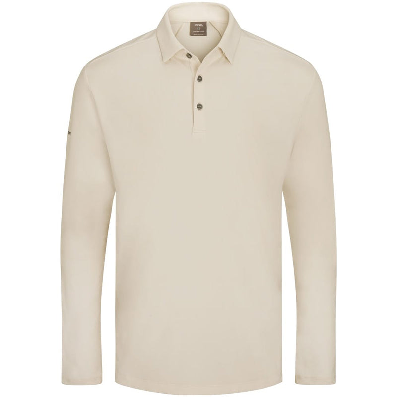 Ping Demitri Long Sleeve Polo Shirt - Egret