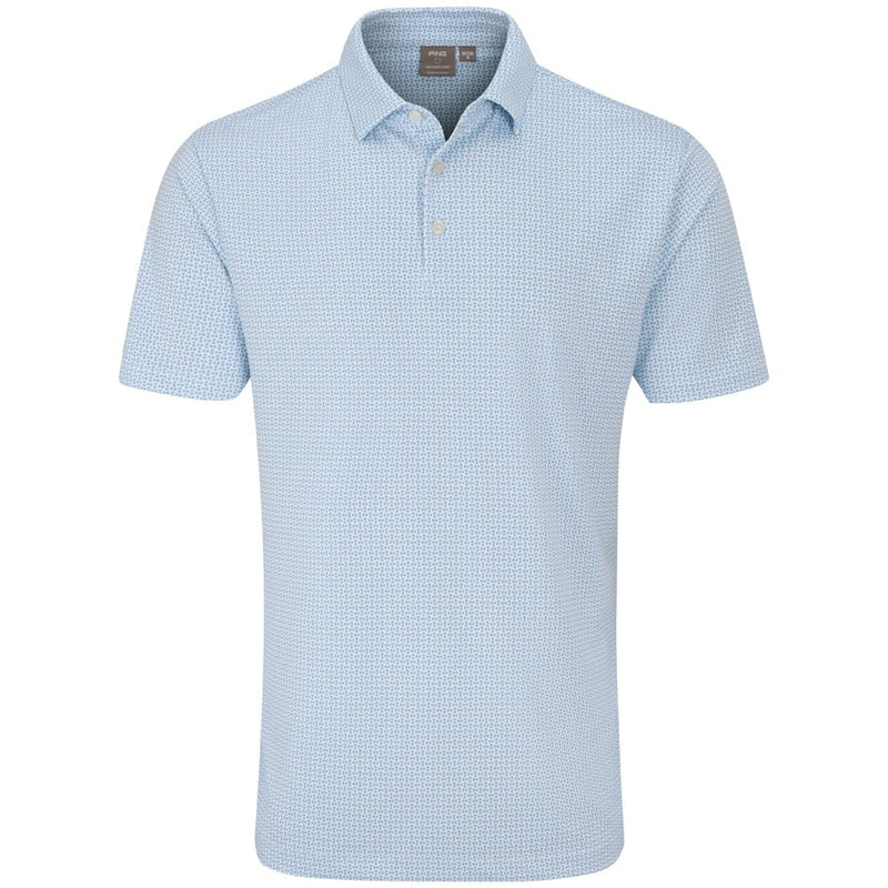 Ping Gilmore Polo Shirt - White/Dusty Blue
