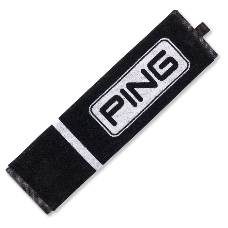 Ping Tri-fold Towel - Black/White