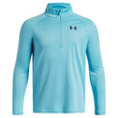 Under Armour Youth Tech 2.0 1/4 Zip Pullover - Fresco Blue/Black