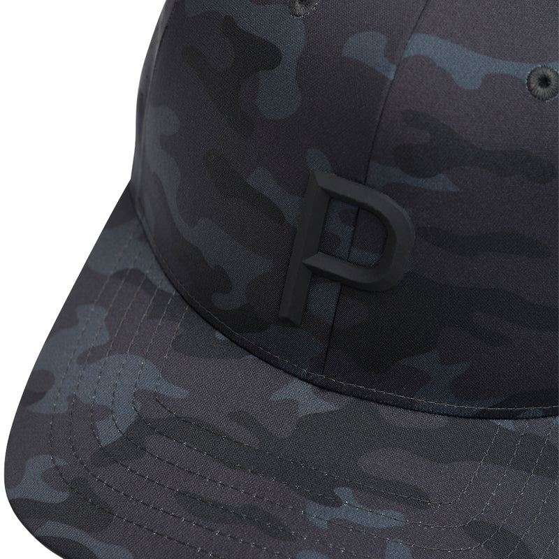 Puma Camo Tech P Snapback Cap - Black/Strong Gray