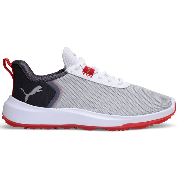 Puma Fusion Crush Sport JR Spikeless Waterproof Shoes - White/Dark Coal