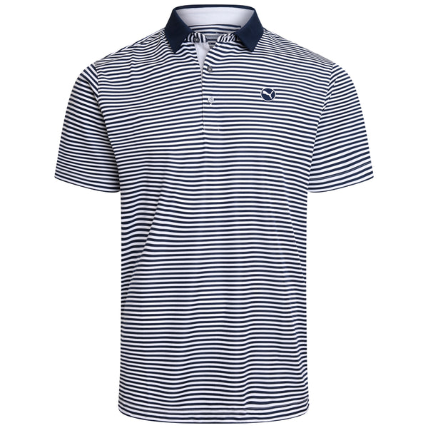 Puma Pure Stripe Polo - Deep Navy/White Glow