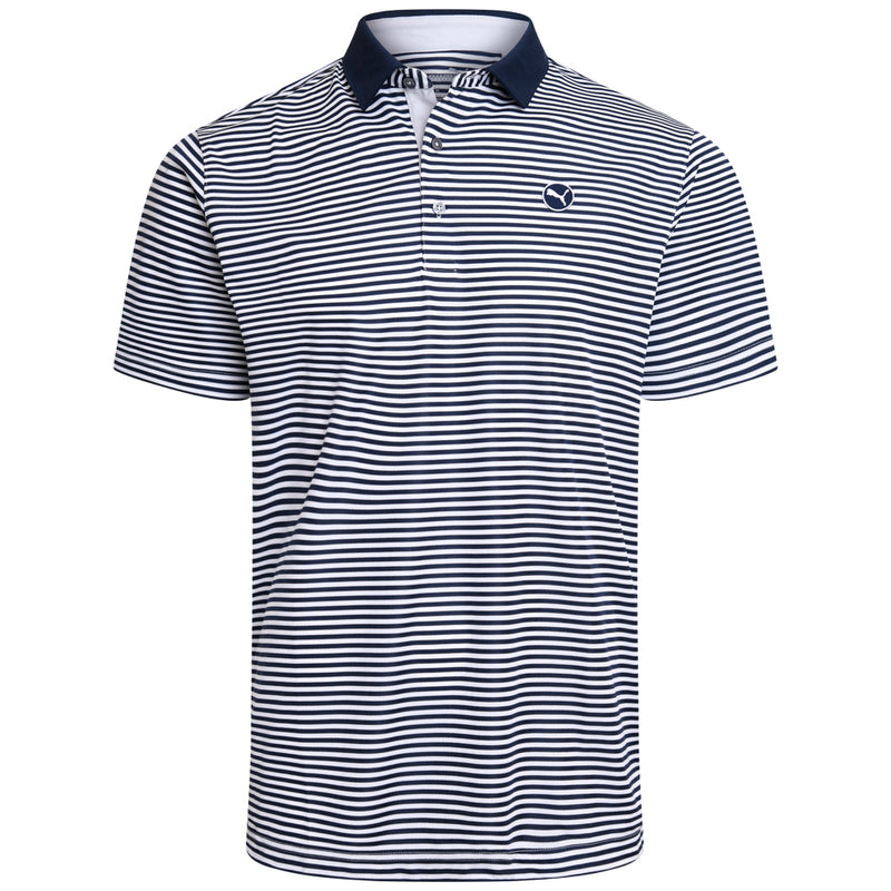 Puma Pure Stripe Polo Shirt - Deep Navy/White Glow
