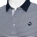 Puma Pure Stripe Polo Shirt - Deep Navy/White Glow