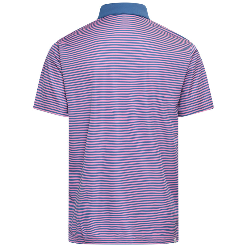 Puma Pure Stripe Polo Shirt - Blue Horizon/Mauved Out