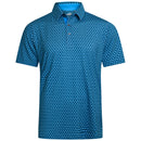Puma MATTR Palm Deco Polo Shirt - Aqua Blue/Black