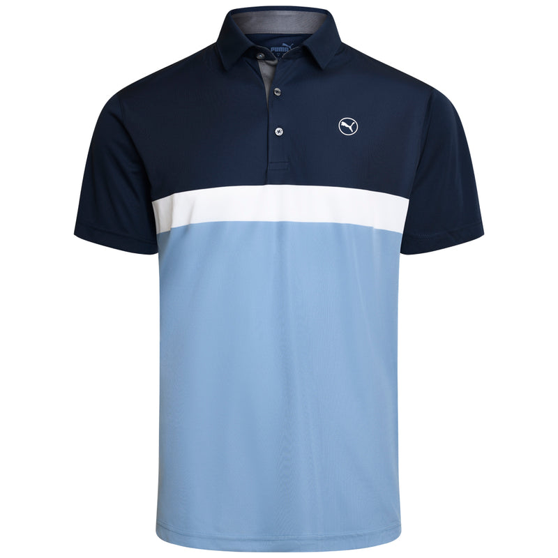 Puma Pure Colorblock Polo - Deep Navy/Zen Blue