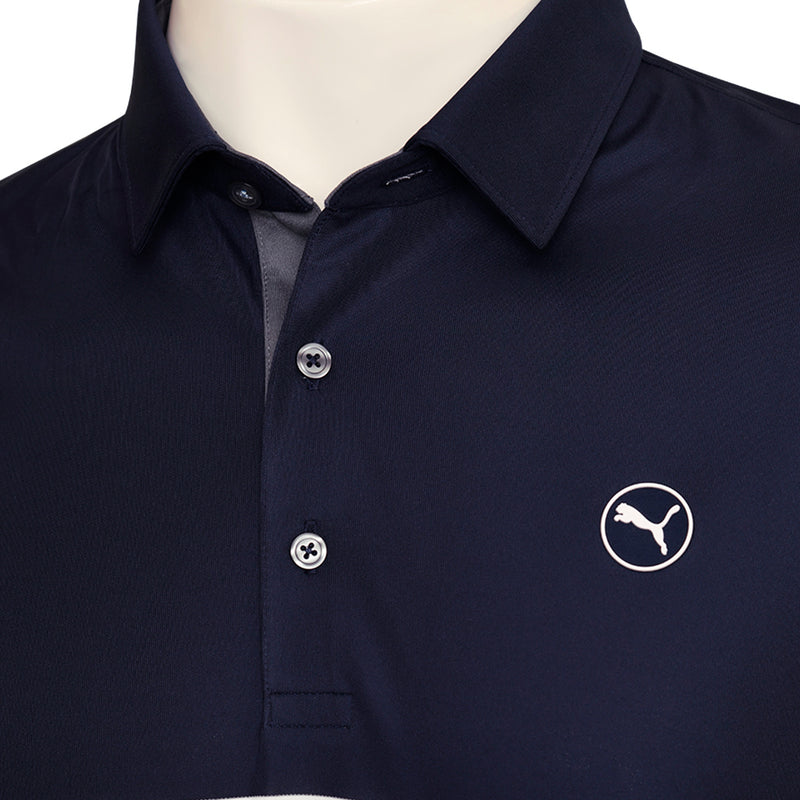 Puma Pure Colorblock Polo - Deep Navy/Zen Blue