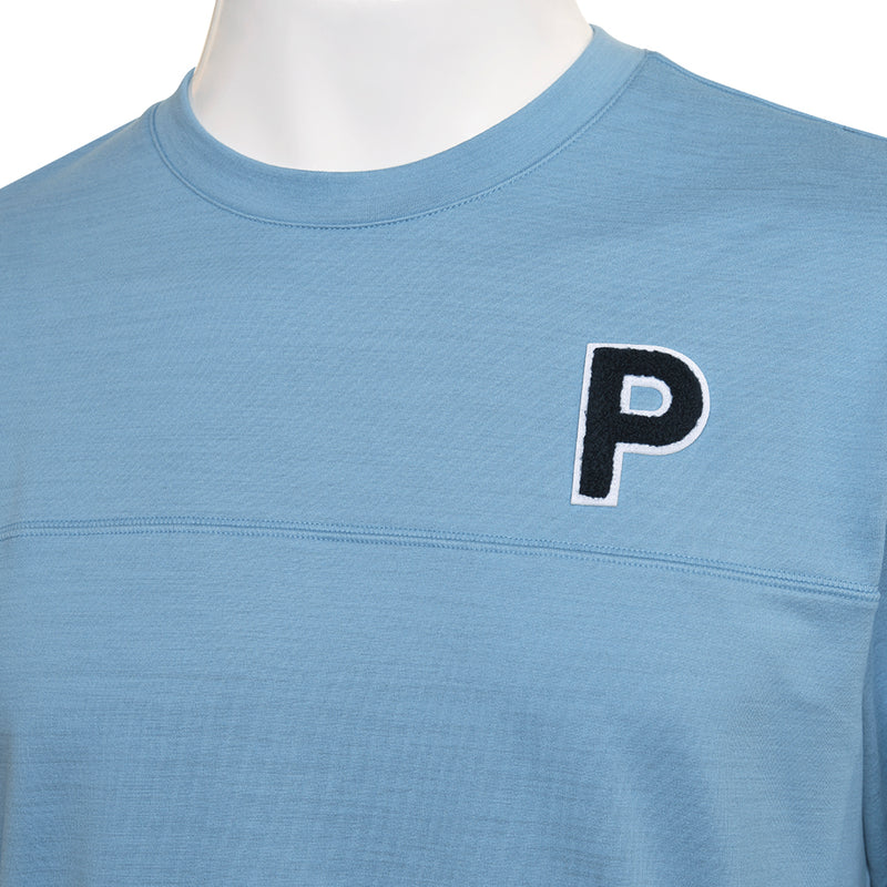 Puma Cloudspun Patch Crewneck Sweater - Zen Blue Heather