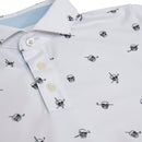 Puma Junior Mattr Skulls Polo Shirt - White Glow/Zen Blue