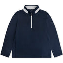 Puma Junior Lightweight 1/4 Zip Pullover - Deep Navy/Ash Gray