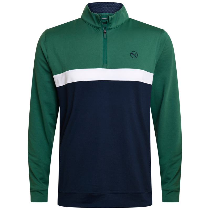 Puma Pure Colorblock 1/4 Zip Pullover - Vine/Deep Navy