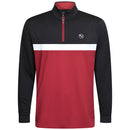 Puma Pure Colorblock 1/4 Zip Sweater - Puma Black/Intense Red