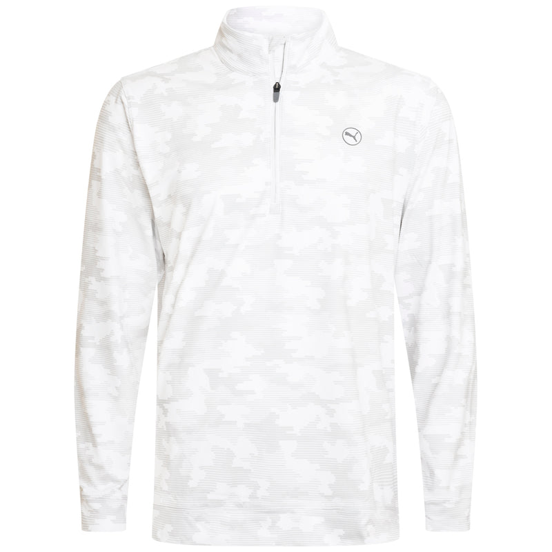 Puma Cloudspun Camo 1/4 Zip Pullover - White Glow