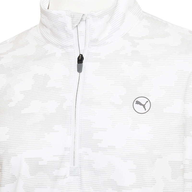 Puma Cloudspun Camo 1/4 Zip Pullover - White Glow