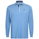 Puma Cloudspun Longsleeve Midweight Polo Shirt - Blue Horizon/Deep Navy