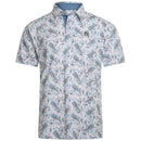 Puma Cloudspun Paisley Polo Shirt - White Glow/Zen Blue