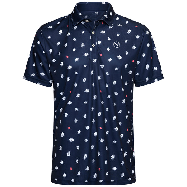 Puma Pure 2.0 Birdies Polo Shirt - Deep Navy/White Glow