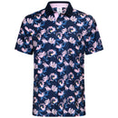 Puma X AP Spring Florals Polo Shirt - Deep Navy/Pale Pink