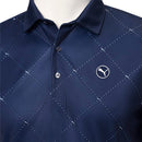 Puma Pure 2.0 Argyle Polo Shirt - Deep Navy/White Glow