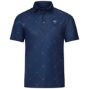 Puma Pure 2.0 Argyle Polo Shirt - Deep Navy/White Glow