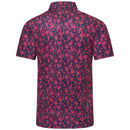 Puma Cloudspun Carmela Floral Polo Shirt - Deep Navy/Ruby Shimmer